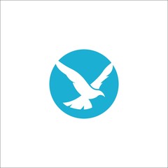 Simple vector bird logo design