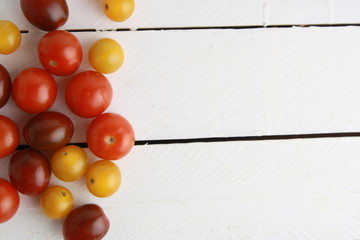 Three varieties of cherry tomatoes