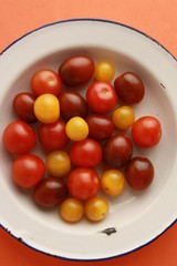 Three varieties of cherry tomatoes
