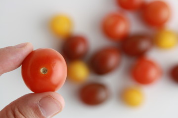 Three varieties of cherry tomatoes