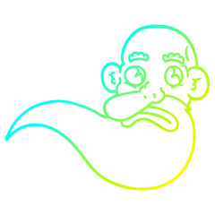 cold gradient line drawing cartoon grumpy old man