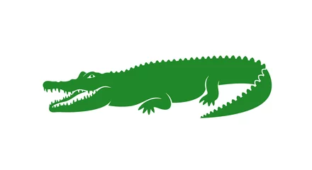 Fototapeten Crocodile logo. Abstract crocodile on white background © oleg7799