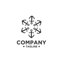 Anchor Logo Design Vector