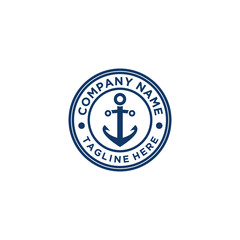 Anchor Logo Design Vector