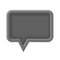 empty 3D icon speech bubble