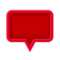 Fototapeta premium empty 3D icon speech bubble