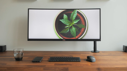 workplace in home office