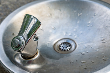 Drinking water fountain in the park.