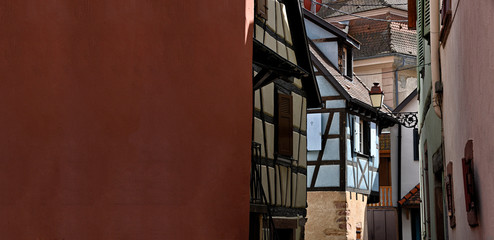 Close Old Colorful Halftimbered Houses