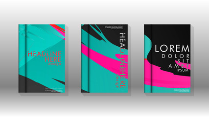 Cover book with a geometric design background