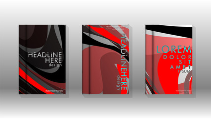 Abstract cover with wave elements. book design concept. Futuristic business layout.