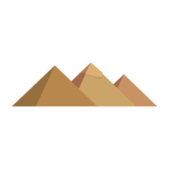 Egypt pyramids monuments isolated vector illustration