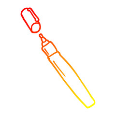 warm gradient line drawing cartoon permanent marker