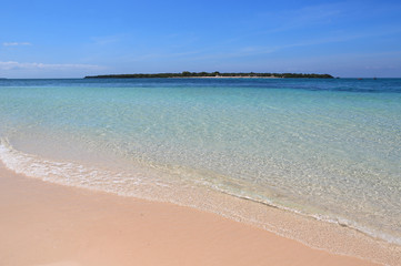 nice beach on island in ocean