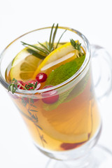 winter drink on the white background