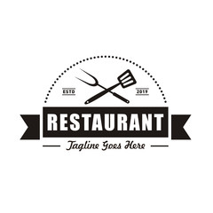 Restaurant logo design or chef icon