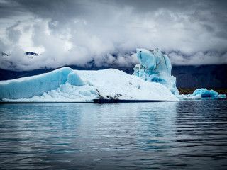 Iceberg lagoon at Jokulsarlon Iceland