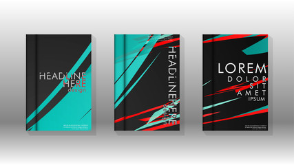 Cover book with a geometric design background