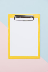 Colorful paper holder on colorful background
