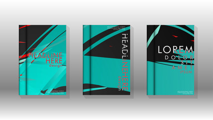 Cover book with a geometric design background