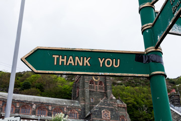 Word writing text Thank You. Business photo showcasing a polite expression used when acknowledging...