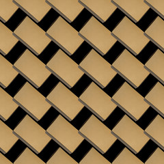 Seamless background of cardboard boxes on black color