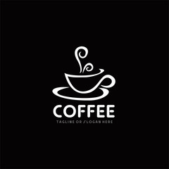 an elegant cup of coffee logo design