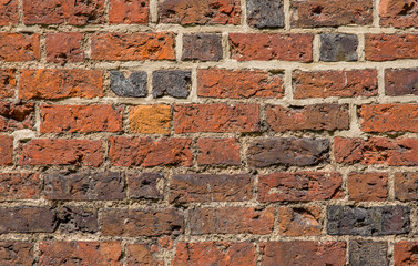 Fototapeta premium Old Brick Wall Red Grunge Aged