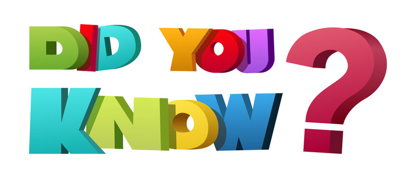 Colorful illustration of "Did You Know?"