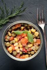 Can of Milanese salad canned