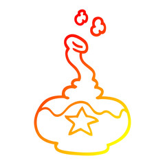 warm gradient line drawing cartoon potion