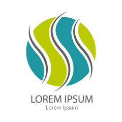 Isolated business logo with text on a with background - Vector