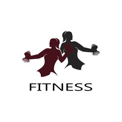 Bodybuilder Logo Template. Vector object and Icons for Sport Label, Gym Badge, Fitness Logo Design