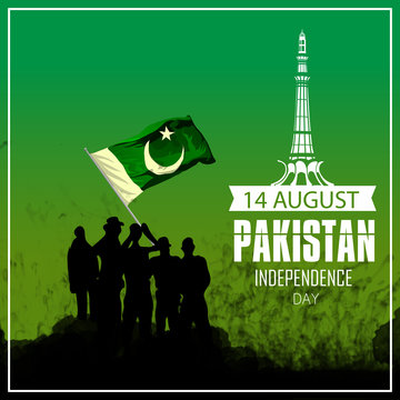 Celebrating Pakistan Independence Day illustration