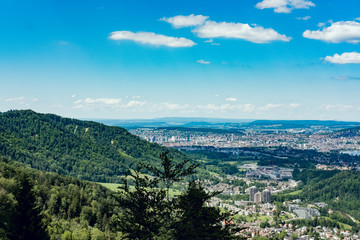 Fototapeta na wymiar Zürich, Switzerland, aerial view of the city