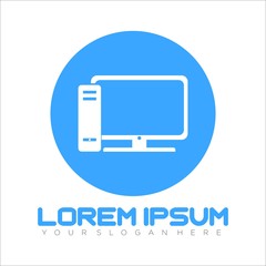 Fototapeta premium elegant computer logo design