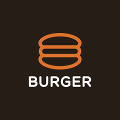Burger logo design vector. Universal burger logo.