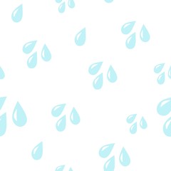 Seamless pattern composition of water droplets, for the decor of the fabric, vector image