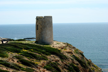 Fototapeta na wymiar Vista della Torre Sa Mora