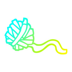 cold gradient line drawing cartoon ball of string