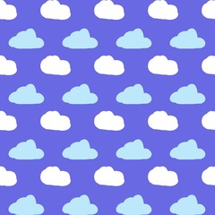 Children's decor, seamless pattern with cute cartoons, simple vector drawing