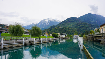 Fototapeta na wymiar Thun Lake, Switzerland