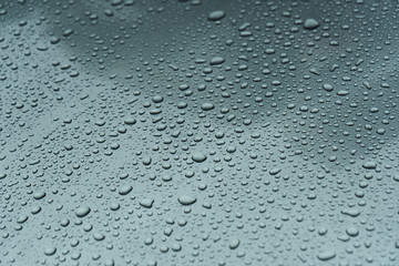 Raindrop on the glass.