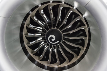 A airplane turbine detail