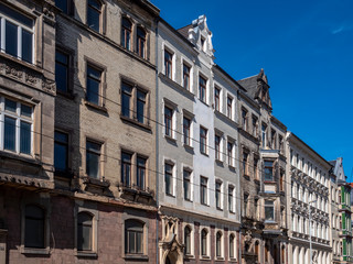 Fototapeta na wymiar Baustil Alte Häuser Fassade in Deutschland