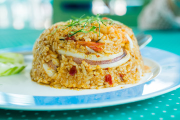 Tomyum seafood fried rice