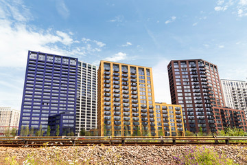 High-rise multi apartments building structures estate