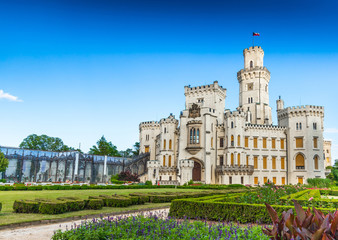 Fototapeta na wymiar Hluboka nad Vltavou Castle in Czech Republic