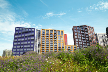 High-rise multi apartments building structures estate