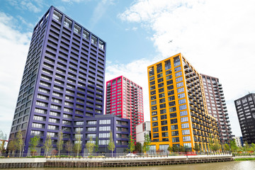 High-rise multi apartments building structures estate